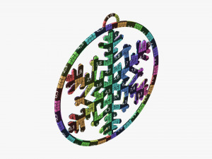 Christmas tree decoration 07 3D Model