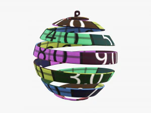 Decora&ccedil;&atilde;o de &aacute;rvore de natal 08 Modelo 3D