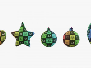 Christmas tree decorations 3D मॉडल