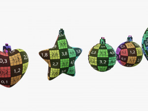 Christmas tree decorations 3D मॉडल