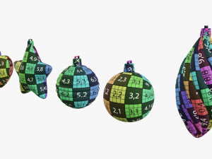 Christmas tree decorations 3D मॉडल