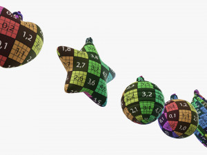 Christmas tree decorations 3D मॉडल
