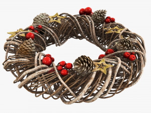 Christmas wreath 01 3D Модель