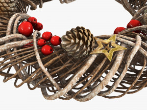 Christmas wreath 01 3D Модель