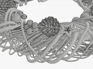 Christmas wreath 01 3D Модель