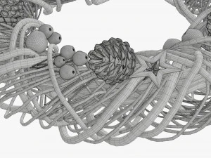 Christmas wreath 01 3D Model