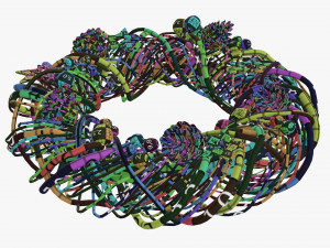 Christmas wreath 01 3D Модель