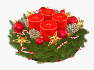 Christmas wreath 02 3D Model