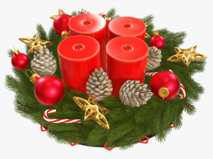 Christmas wreath 02 Modelo 3D