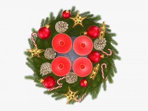 Christmas wreath 02 Modelo 3D
