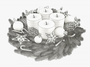 Christmas wreath 02 Modelo 3D
