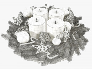 Christmas wreath 02 Modelo 3D