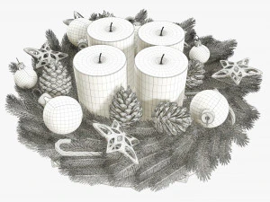 Christmas wreath 02 3D Model