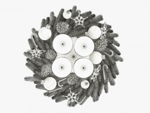 Christmas wreath 02 Modelo 3D