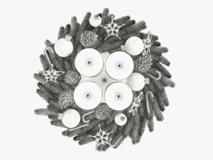 Christmas wreath 02 3D Model