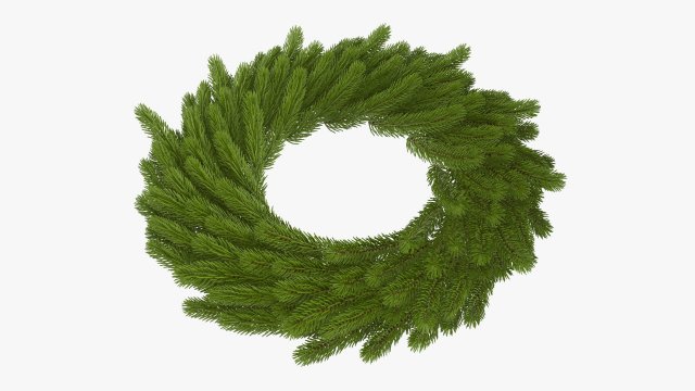 Christmas wreath 03 3D Model .c4d .max .obj .3ds .fbx .stl .blend 