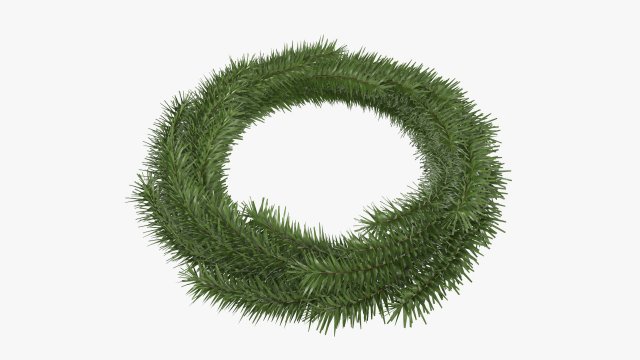 Christmas wreath 04 3D 模型 .c4d .max .obj .3ds .fbx .stl .blend 