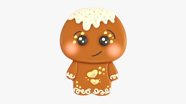 Cookie cute girl Modelo 3D .c4d .max .obj .3ds .fbx .stl .blend 