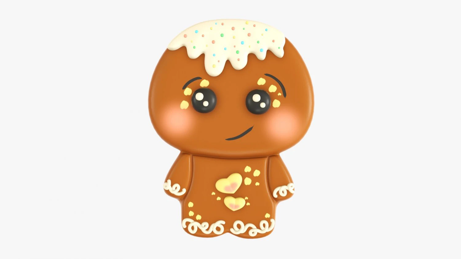 Cookie cute girl 3D Model .c4d .max .obj .3ds .fbx .stl .blend 