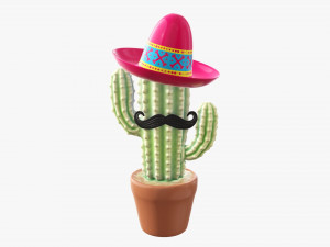 Decorative stylized cactus 3D 模型