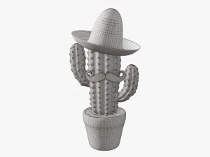 Decorative stylized cactus 3D Model