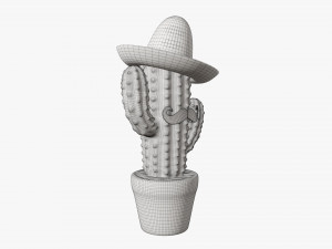 Decorative stylized cactus Modello 3D