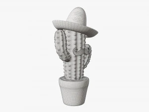Decorative stylized cactus 3D Model