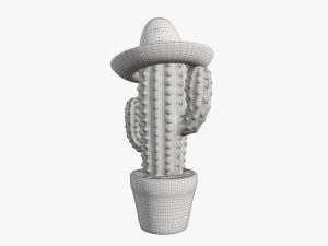 Decorative stylized cactus 3D Model