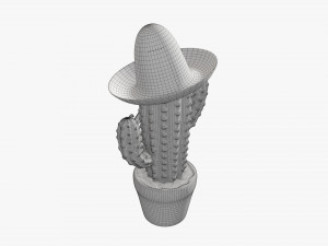 Decorative stylized cactus Modello 3D