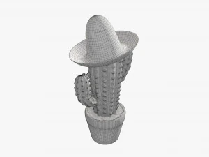 Decorative stylized cactus 3D Model