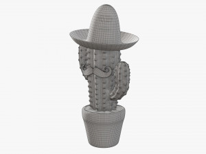 Decorative stylized cactus Modello 3D