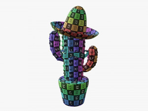 Decorative stylized cactus Modello 3D