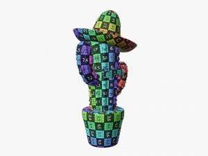 Decorative stylized cactus Modello 3D