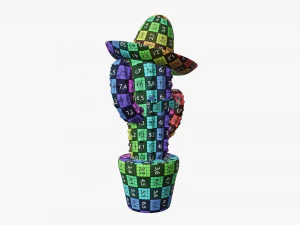 Decorative stylized cactus 3D Model