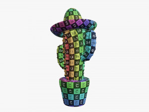 Decorative stylized cactus Modello 3D