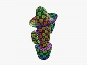 Decorative stylized cactus Modello 3D