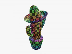 Decorative stylized cactus 3D Model