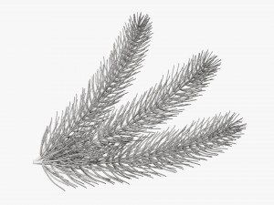 Fir tree branch 03 3D Model