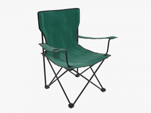 Folding camp armchair 3D Model