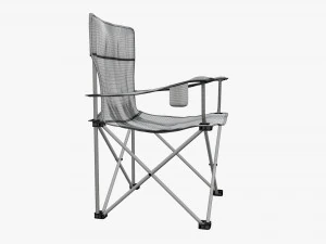 Folding camp armchair 3D Model