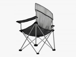Folding camp armchair 3D Model