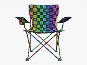 Folding camp armchair 3D Model