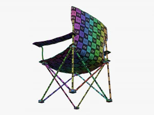 Folding camp armchair 3D Model