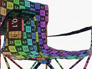 Folding camp armchair 3D Model