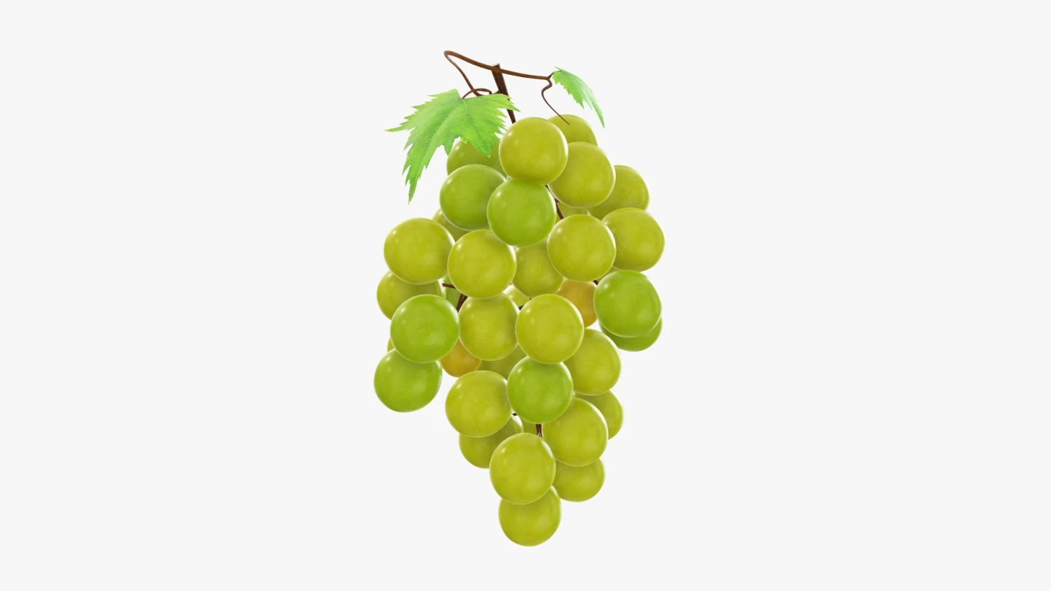 Grapes 02 3D Model .c4d .max .obj .3ds .fbx .stl .blend 