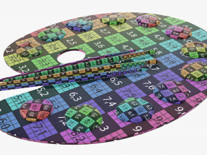 Art palette with paints and brushes 3D Модель