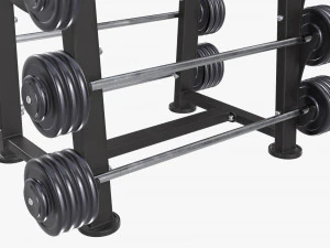 Barbell set on rack 01 3D Model