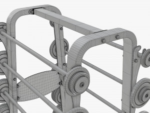Barbell set on rack 01 Model 3D