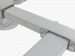 Barbell set on rack 01 3D Model