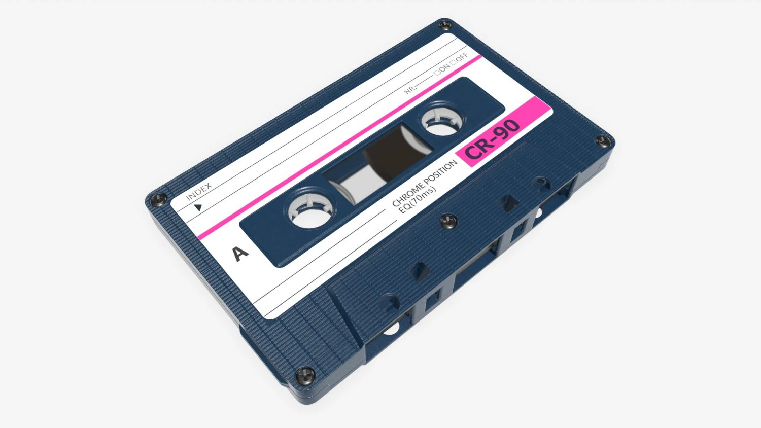Cassette tape 3D Model .c4d .max .obj .3ds .fbx .stl .blend 